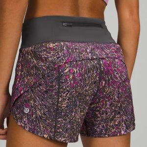 Lululemon Speed Up Short 4” Inseam Topography Print Multi Color/Graphite Gray.